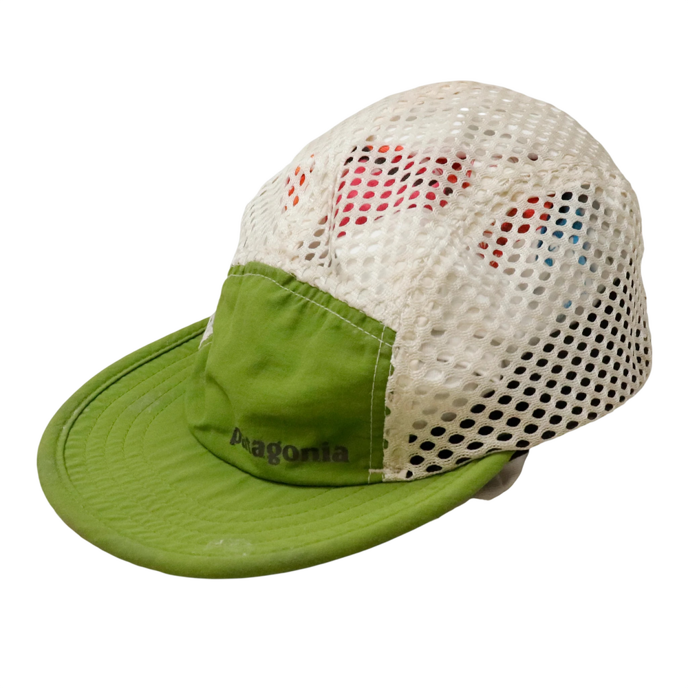 Patagonia Green/White Mesh Hat Size One Size 80s